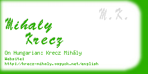 mihaly krecz business card